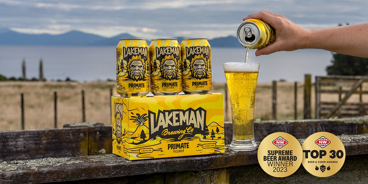 New World Beer & Cider Awards - Supreme Winner - Lakeman Primate Pilsner